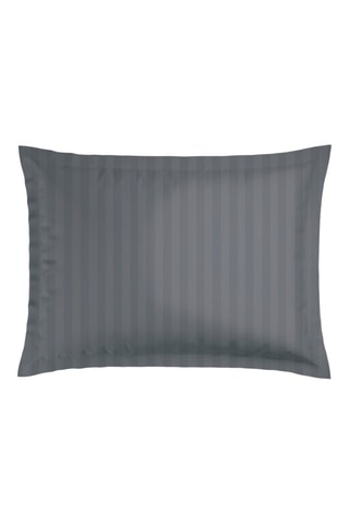2 fundas de almohada de satén de algodón 120 hilos/cm² Jacquard - Gris