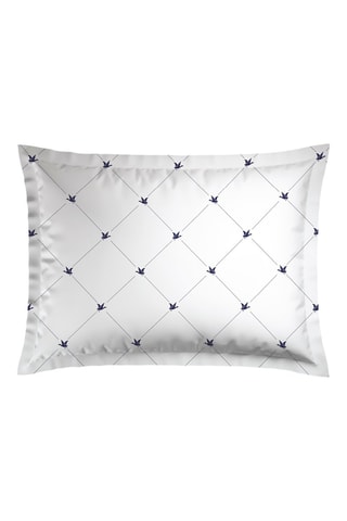 2 fundas de almohada de satén de algodón 80 hilos/cm² Canards Evy - Blanco