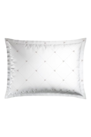 2 fundas de almohada de satén de algodón 80 hilos/cm² Canards Evy - Topo