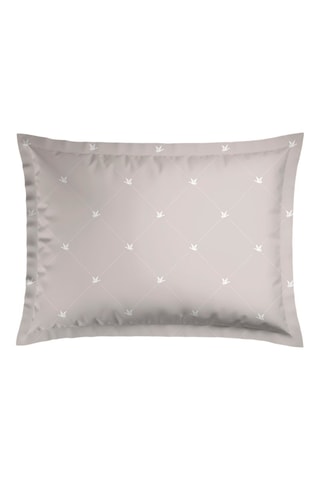 2 fundas de almohada de satén de algodón 80 hilos/cm² Canards Evy - Topo