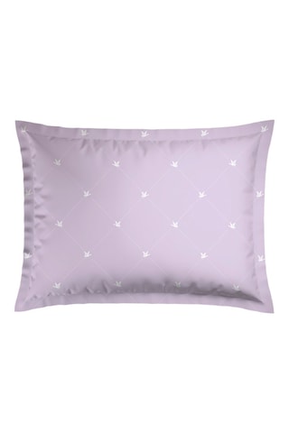 2 fundas de almohada de satén de algodón 80 hilos/cm² Canards Evy - Lila