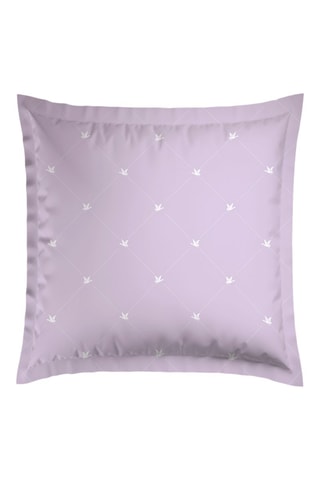 2 fundas de almohada de satén de algodón 80 hilos/cm² Canards Evy - Lila