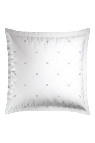 2 fundas de almohada de satén de algodón 80 hilos/cm² Canards Evy - Lila