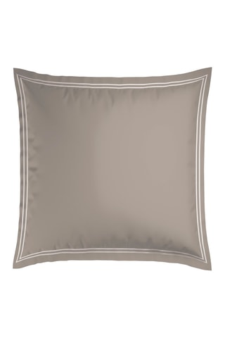 2 fundas de almohada de satén de algodón 80 hilos/cm² Saint-Tropez - Topo y blanco