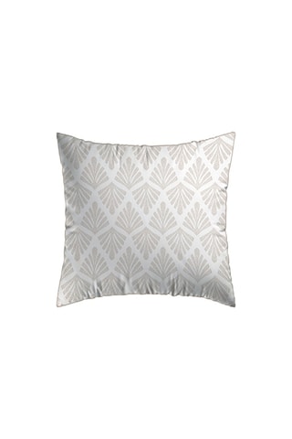 2 fundas de almohada de satén de algodón 80 hilos/cm² Vibrance végétale - Blanco