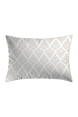 2 fundas de almohada de satén de algodón 80 hilos/cm² Vibrance végétale - Blanco