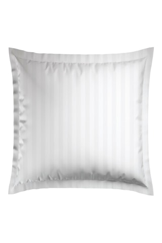 2 fundas de almohada de satén de algodón 80 hilos/cm² Paisley - Blanco y topo