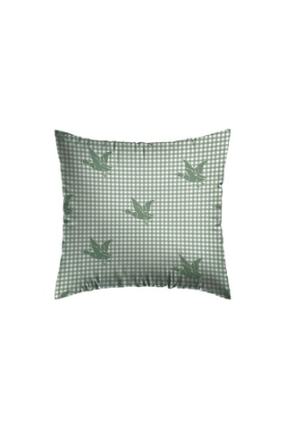 2 fundas de almohada de percal de algodón 74 hilos/cm² Vichy Duck - Verde