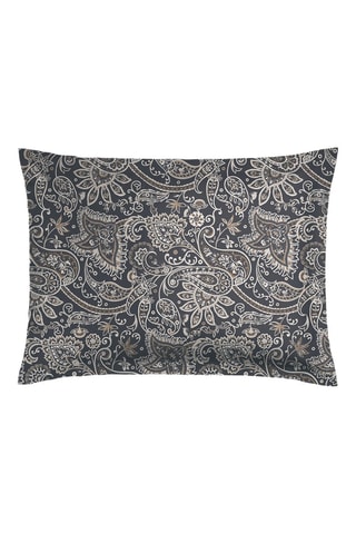 2 fundas de almohada de satén de algodón 120 hilos/cm² Paisley - Gris