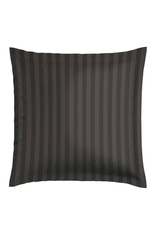 2 fundas de almohada de satén de algodón 80 hilos/cm² Élégance sauvage - Marrón y negro