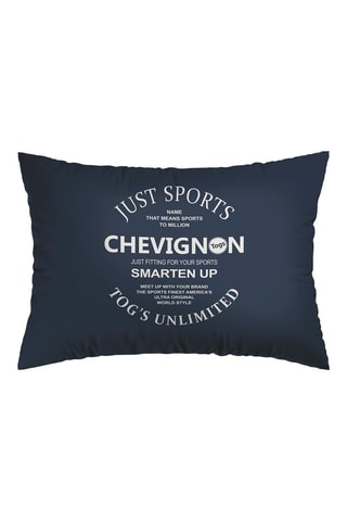Funda de almohada de algodón lavado 57 hilos/cm² Just sport - Azul