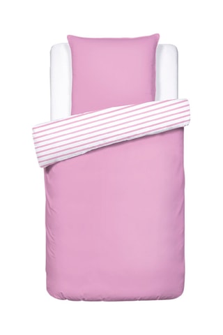 Juego de nórdico de satén de algodón 80 hilos/cm² Horizon - Rosa