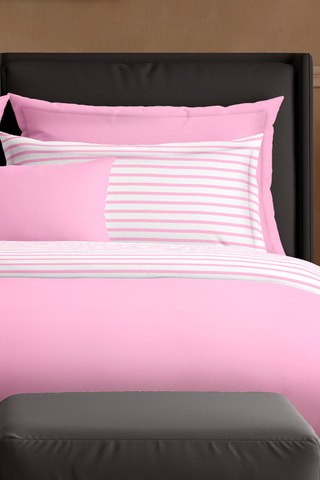 Juego de nórdico de satén de algodón 80 hilos/cm² Horizon - Rosa