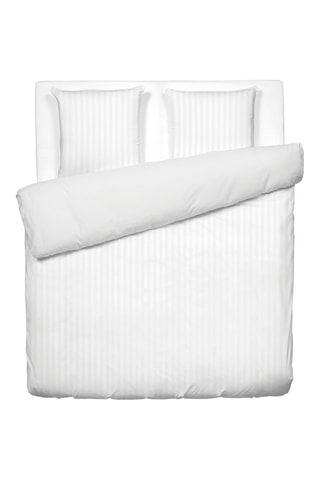 Juego de nórdico de satén de algodón 120 hilos/cm² Jacquard - Blanco
