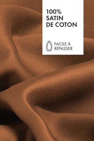 Sábana encimera de algodón 80 hilos/cm² Uni 1 Baratta - Marrón
