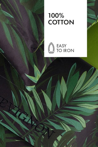 Sábana encimera de algodón 80 hilos/cm² Jungle - Verde