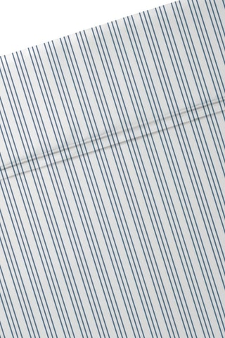 Sábana encimera de satén de algodón 80 hilos/cm² Jardin - Azul