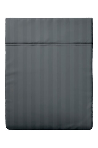 Sábana encimera de satén de algodón 80 hilos/cm² Dobby - Gris oscuro