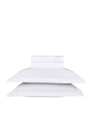 Juego de sábanas de satén de algodón 80 hilos/cm² Bastia - Blanco