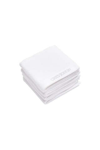 4 toallas Lagon - Blanco - 30 x 30 cm