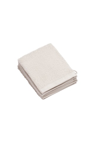 4 manoplas de baño - Blanco roto - 15 x 21 cm