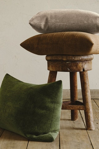 Funda de cojín Corduroy - 
Topo - 45 x 45 cm