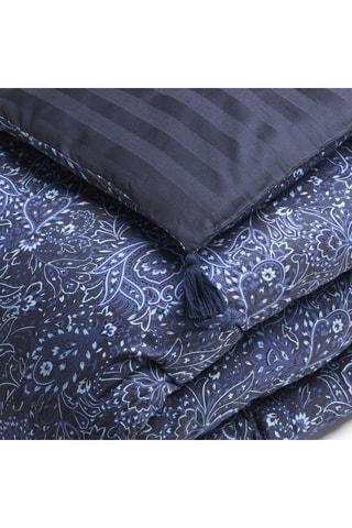 Edredón de satén de algodón Mystère Indigo - Azul ­- 140 x 200 cm