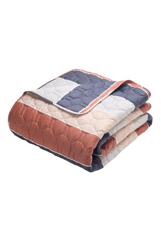 Colcha de satén de algodón Terres douces - 80 hilos/cm² - Castaño