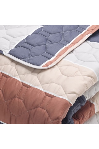 Colcha de satén de algodón Terres douces - 80 hilos/cm² - Castaño