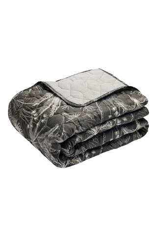 Colcha de satén de algodón Eden Noir - 80 hilos/cm² - Negro