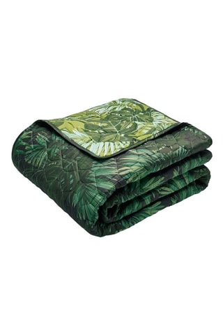 Colcha de satén de algodón 80 hilos/cm² Jungle - Verde