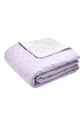 Colcha de satén de algodón 80 hilos/cm² Canards Evy - Lila