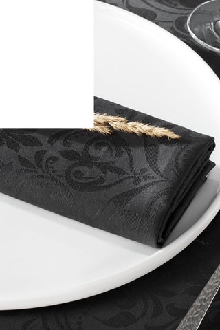 4 servilletas tejidas Jacquard Victorian - Gris oscuro - 50 x 50 cm