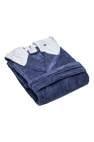 Albornoz de terciopelo Canard Evy - Azul marino