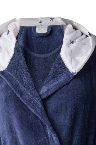 Albornoz de terciopelo Canard Evy - Azul marino