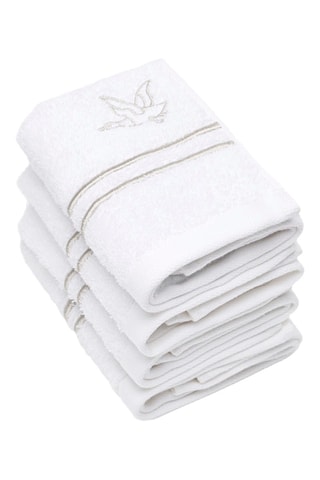 4 toallas de tocador Jackson - Blanco - 30 x 30 cm