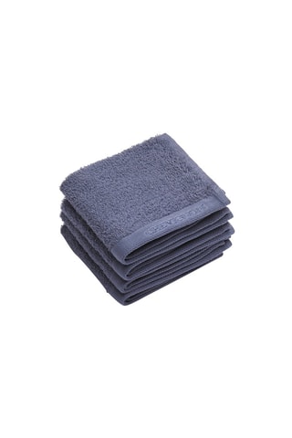 4 toallas de tocador - Azul oscuro - 30 x 30 cm