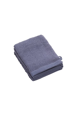 4 manoplas de baño - Azul grisáceo