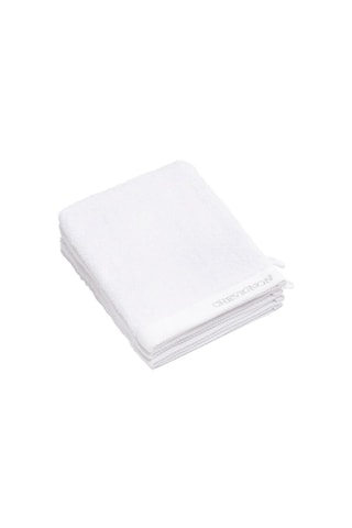4 manoplas de baño - Blanco - 15 x 21 cm