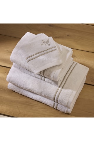 6 manoplas de baño Jackson - Blanco