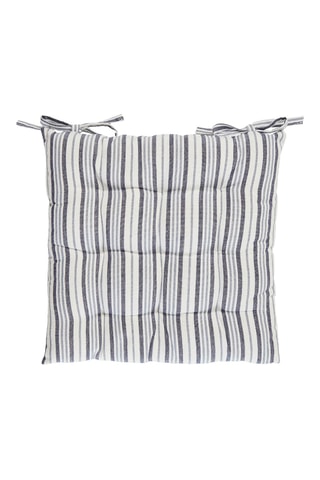 Cojín de silla Nina - Blanco y azul - 40 x 40 cm