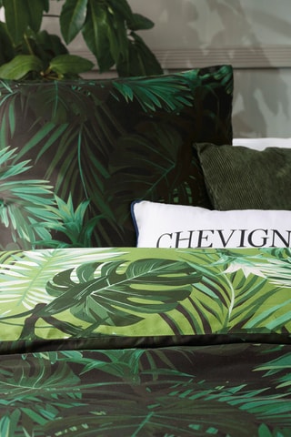 Funda de almohada de satén de algodón 79 hilos/cm² Jungle - Verde - 43 x 210 cm
