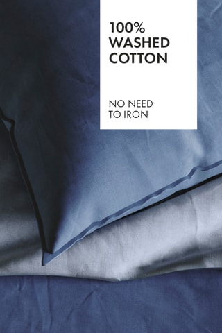2 fundas de almohada de algodón 57 hilos/cm² - Azul