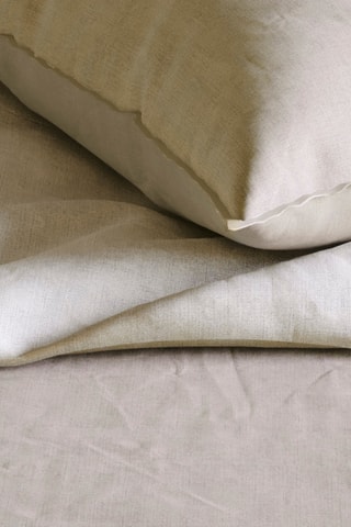 2 fundas de almohada de algodón 57 hilos/cm² - Beige