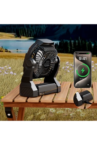 Ventoinha de mesa - 15 W - 15 horas de autonomia
