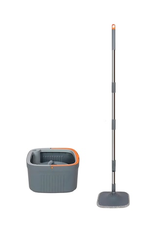 Esfregona rotativa com balde de separação - 22 x 22 x 112/133 cm
