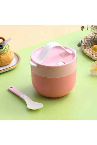 Lunchbox met kom - 21 x 13 x 7,5 cm