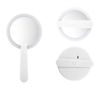 Espelho de bolso dobrável com luz LED