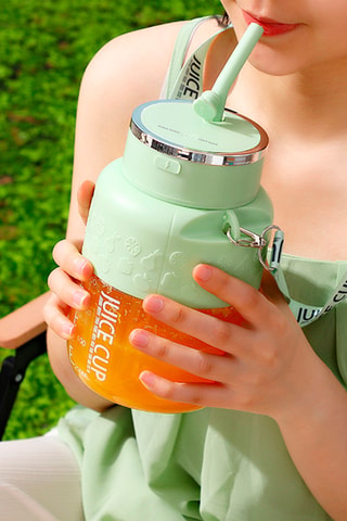 Blender van silicone en roestvrij staal- 60 W - Groen