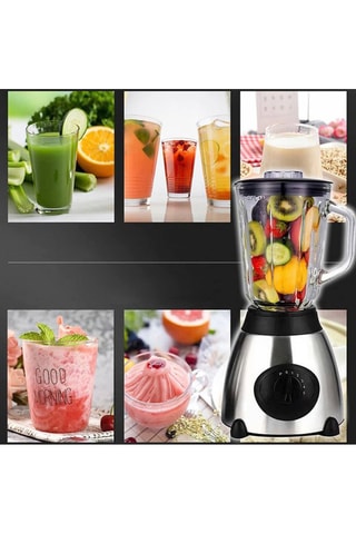 2-in-1 Mixer - Zwart - 1,5 l - Zilverkleurig en zwart